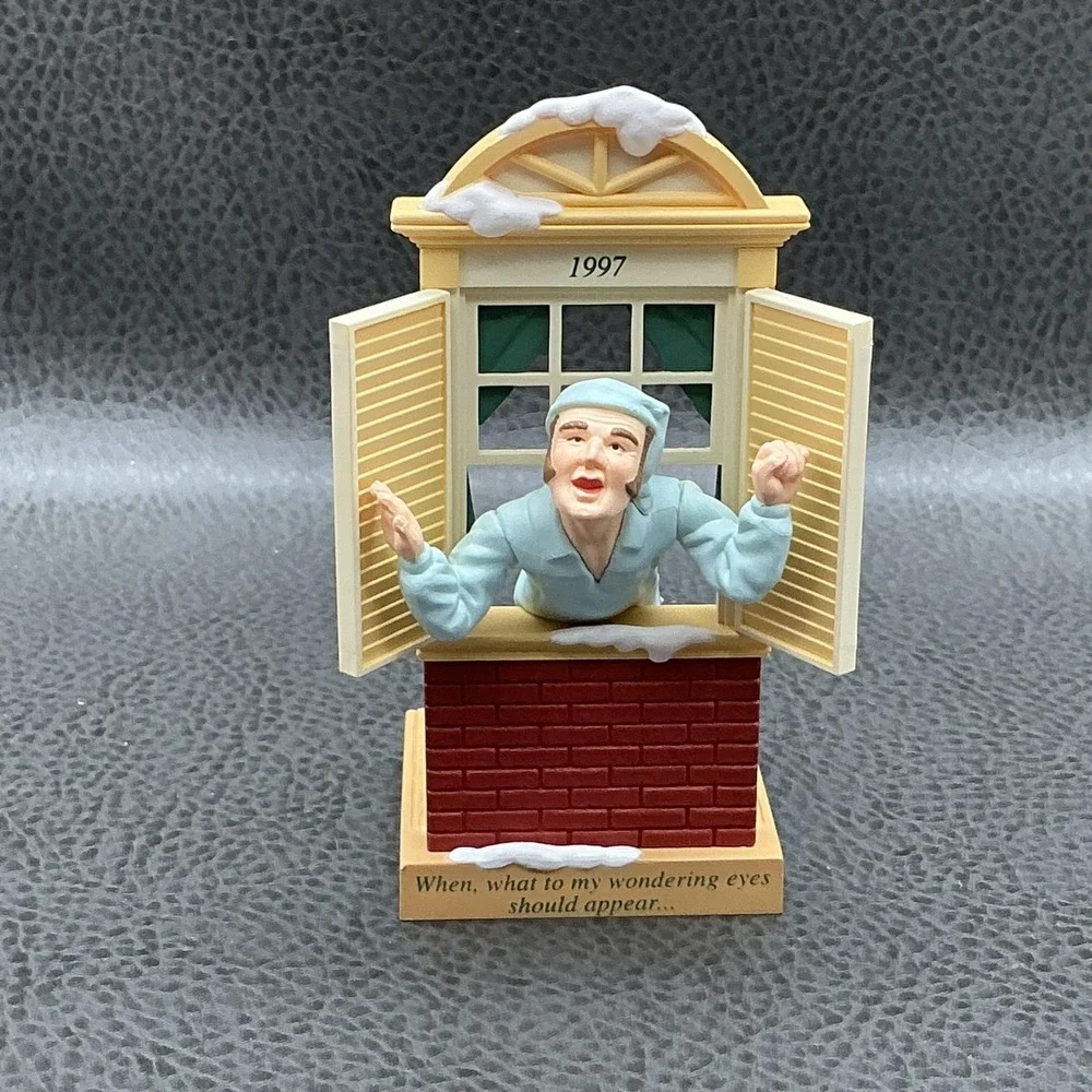 Vintage Hallmark Keepsake 1997 Away To The Window Membership Ornament W Box